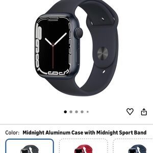 Apple Watch Series 7 [GPS 45mm]  w/Midnight Aluminum Case Water Resistant